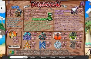 Tomahawk-paytable