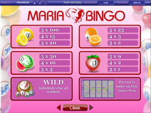 Maria-Bingo-paytable